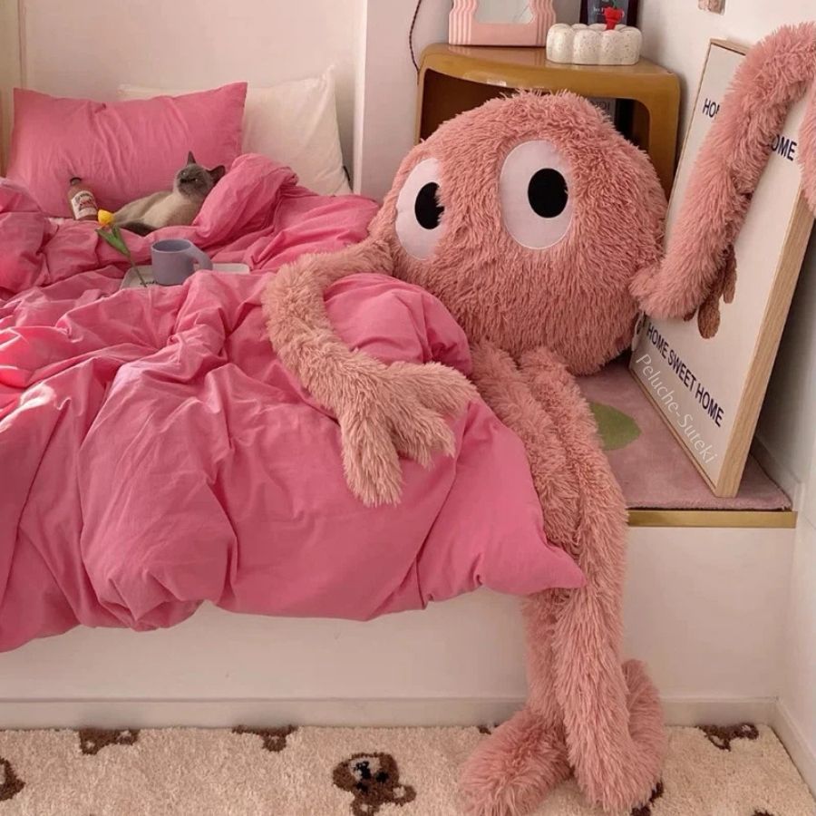 Peluche Verte Menthe à Grands Yeux et Longs Bras – Image 7