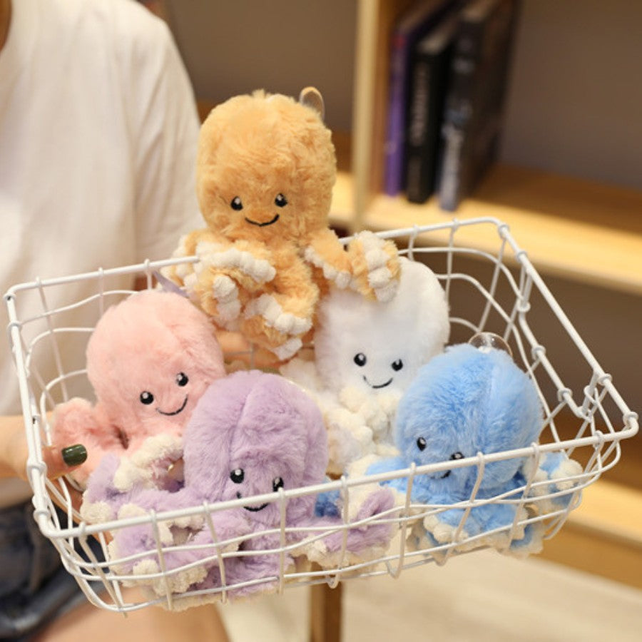 Peluche Poulpe Géant Rose en Velours et Côtelé – Image 15