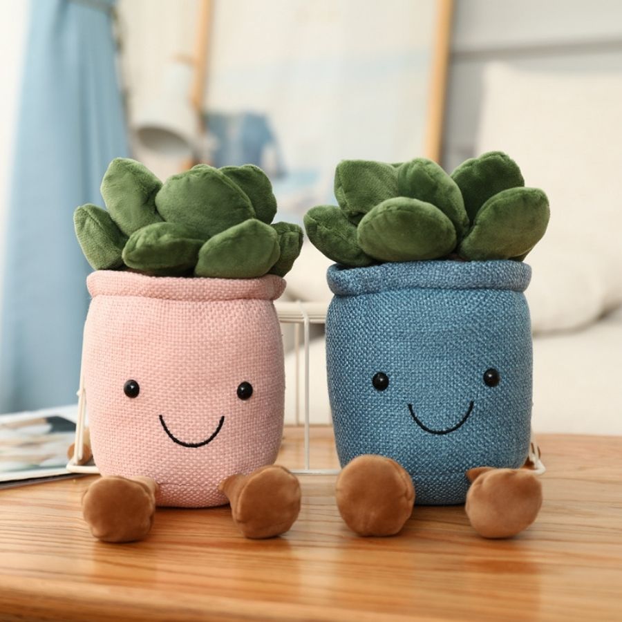 Peluche Succulente Kawaii avec Visage Souriant et Pieds – Image 9