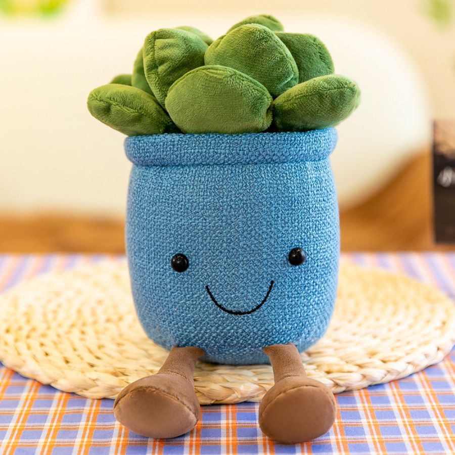 Peluche Succulente Kawaii avec Visage Souriant et Pieds – Image 10