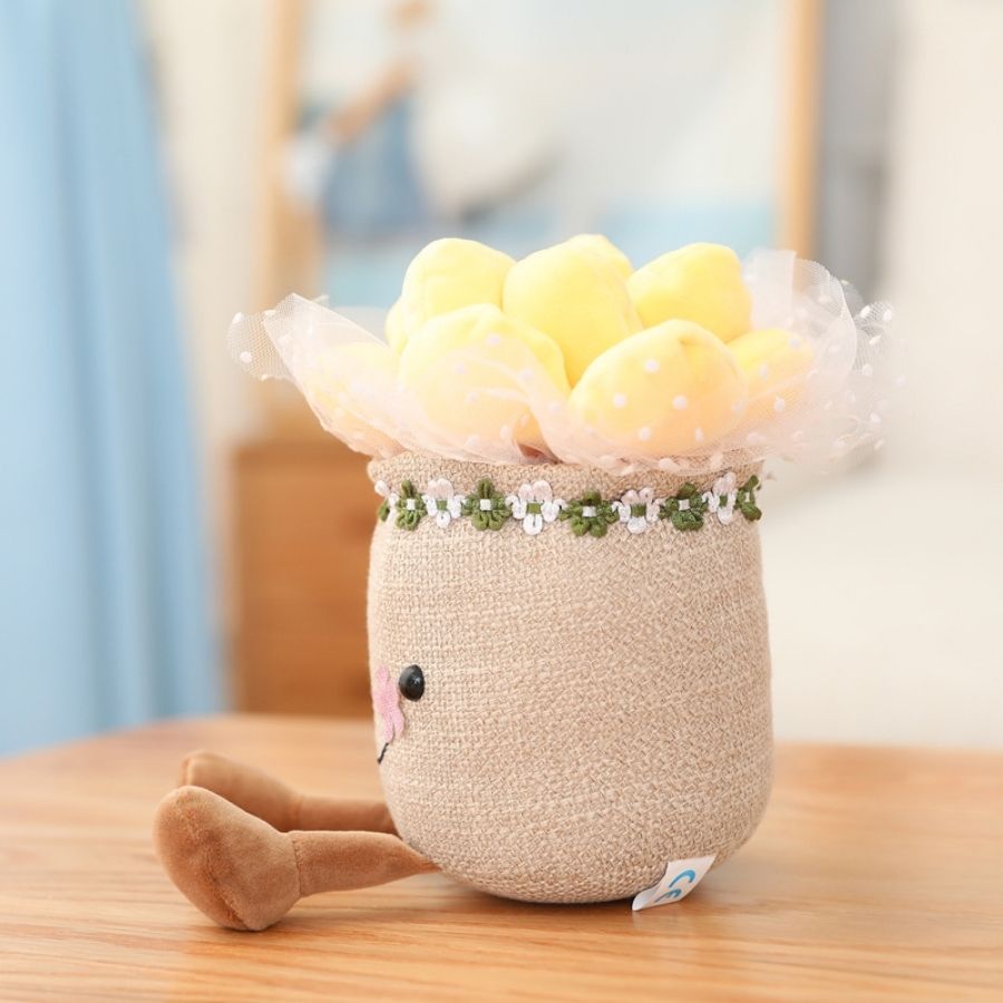 Peluche Succulente Souriante en Pot avec Pieds – Image 11