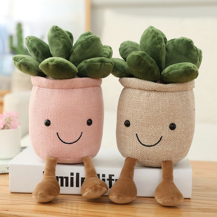 Peluche Succulente Kawaii avec Visage Souriant et Pieds – Image 6