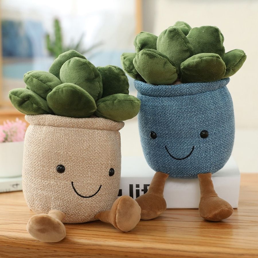 Peluche Succulente Kawaii avec Visage Souriant et Pieds – Image 7