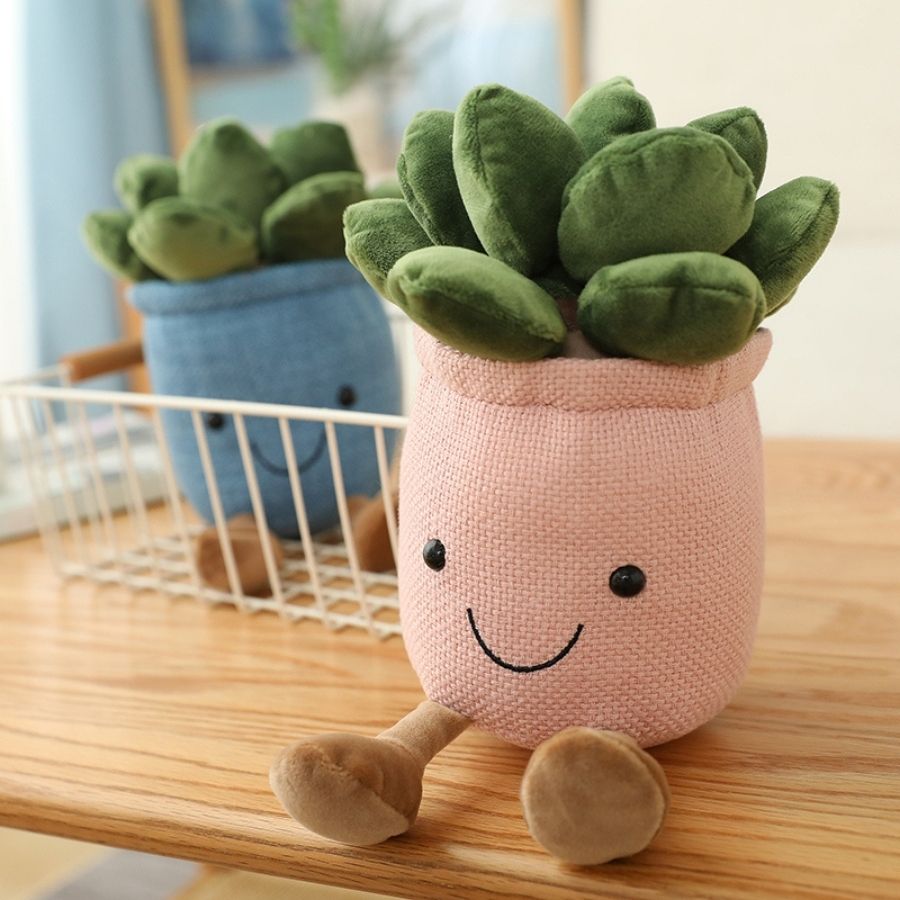 Peluche Succulente Kawaii avec Visage Souriant et Pieds – Image 8
