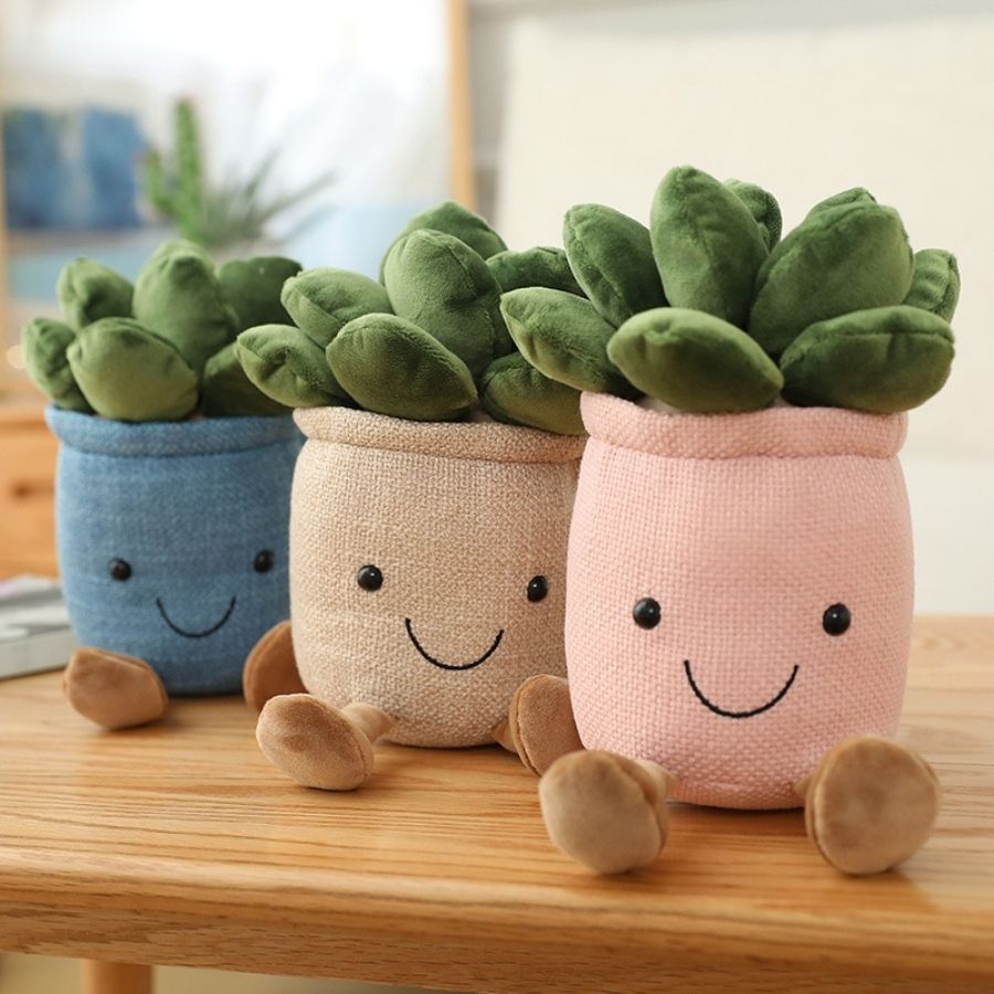 Peluche Succulente Kawaii avec Visage Souriant et Pieds – Image 5
