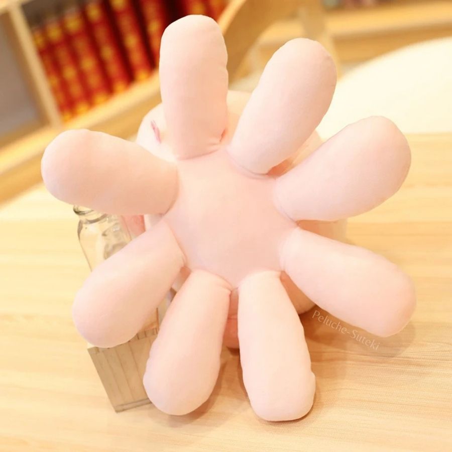 Peluche Pieuvre Pastel avec Chapeau et Joues Roses – Image 9