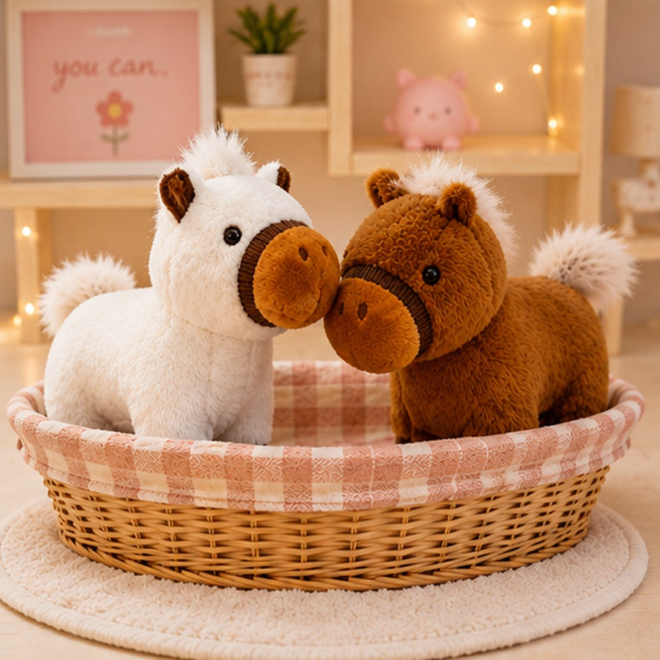 Cheval en Peluche Mignon à Crinière Moelleuse – Image 2