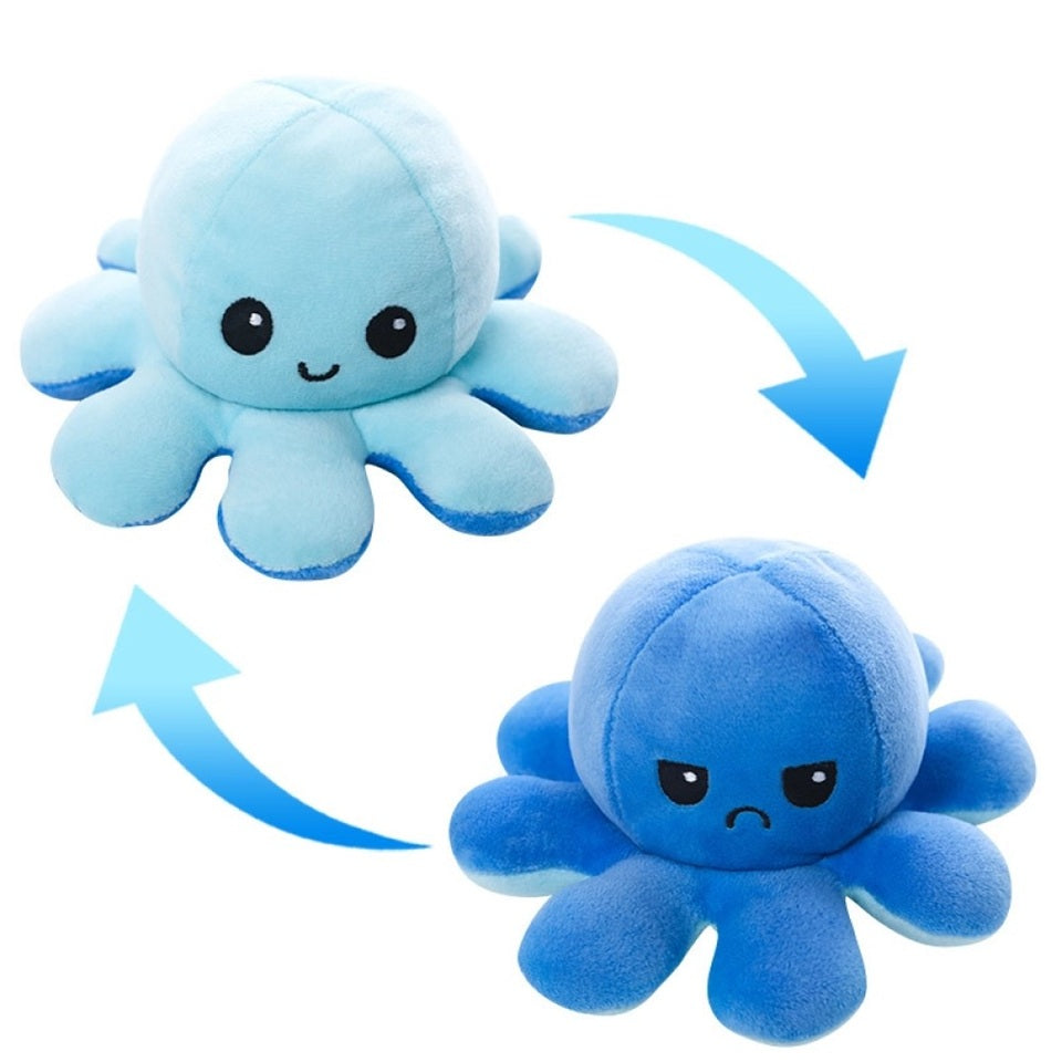 Peluche Octopus Réversible Bleu – Image 2