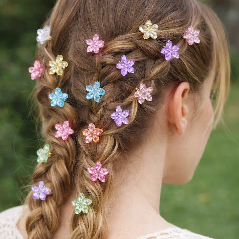 Pinces à Cheveux Fleurs Transparentes Lot de 2 – Image 5