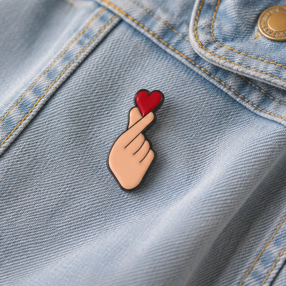 Pin's Cœur en Doigt – Image 3