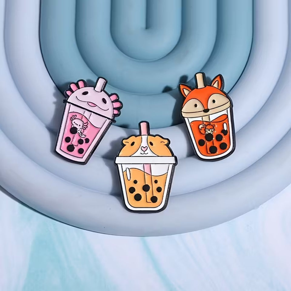 Pin's Bubble Tea Kawaii aux Animaux – Image 4