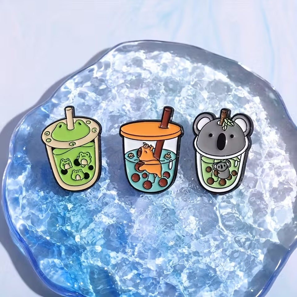 Pin's Bubble Tea Kawaii aux Animaux – Image 3