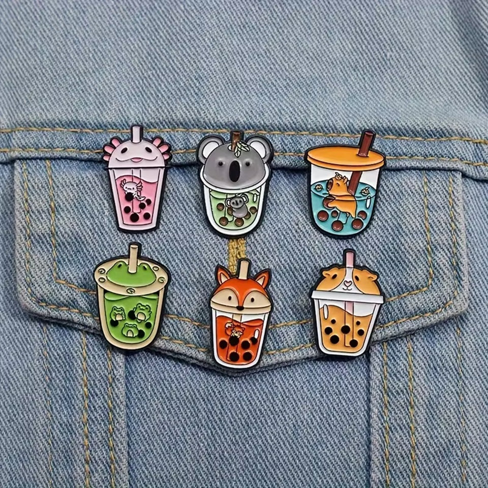 Pin's Bubble Tea Kawaii aux Animaux – Image 2
