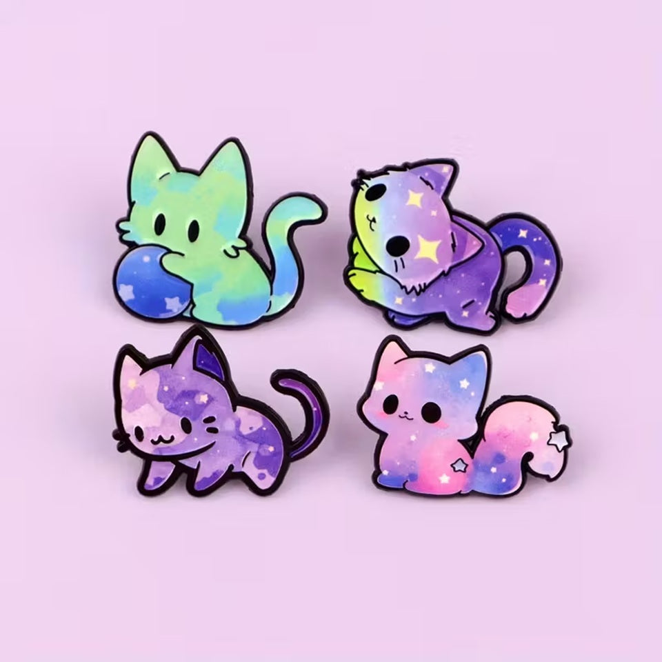 Pin's Chat Galaxie Lumineux – Image 3