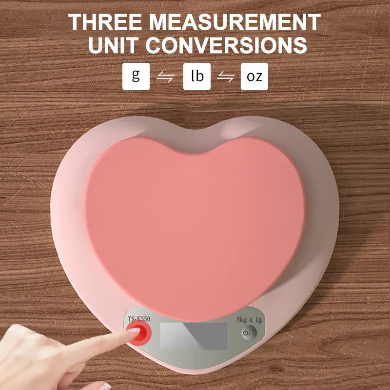 Balance de Cuisine Digitale Rose Pâle Ovale – Image 3