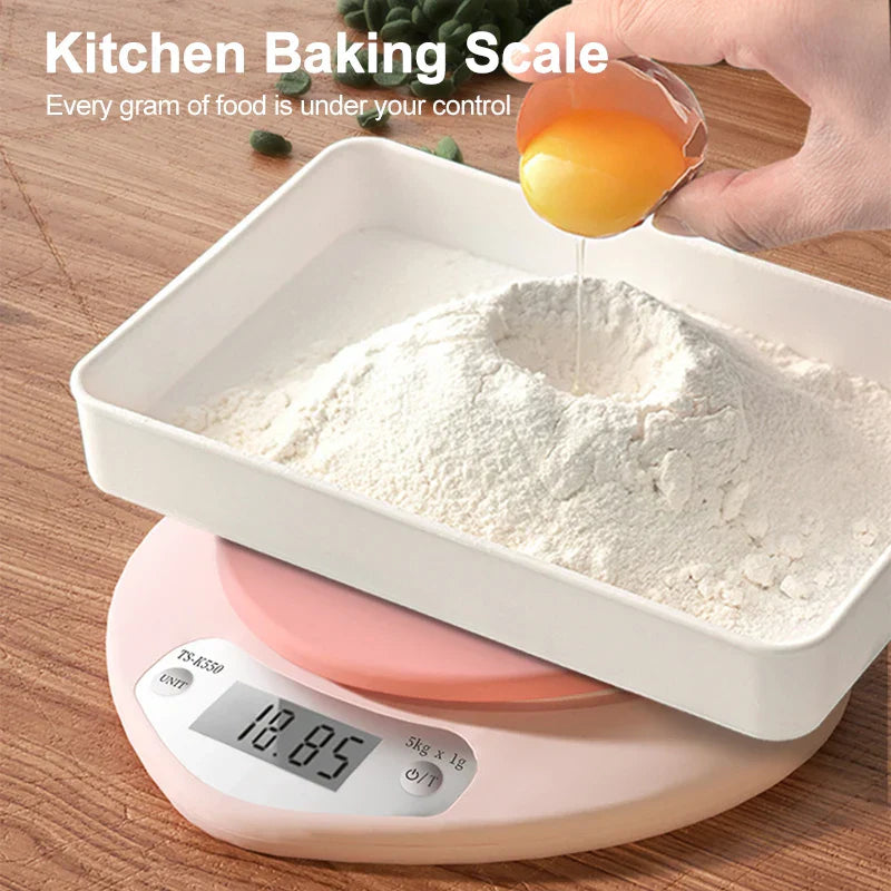 Balance de Cuisine Digitale Rose Pâle Ovale – Image 4