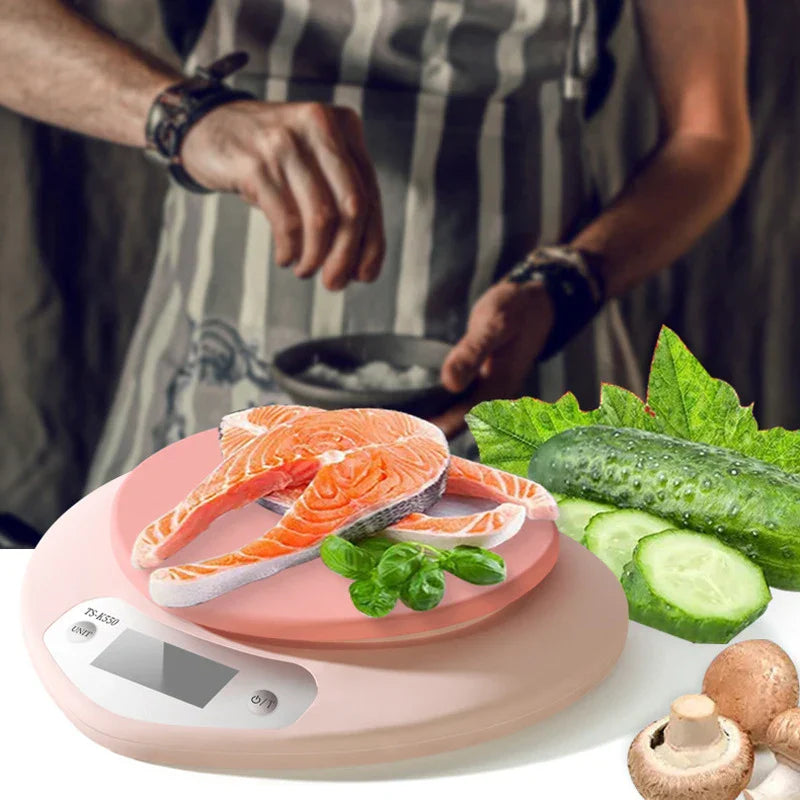 Balance de Cuisine Digitale Rose Pâle Ovale – Image 5