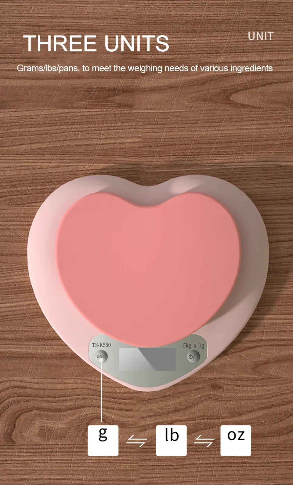 Balance de Cuisine Digitale Rose Pâle Ovale – Image 10