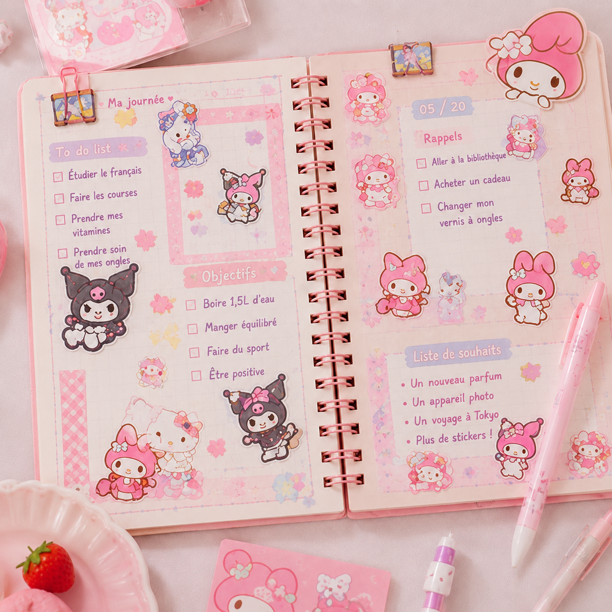 Planche de Stickers Sanrio Colorés – Image 3