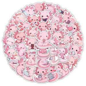 Lot de 2 Planches Stickers Axolotl