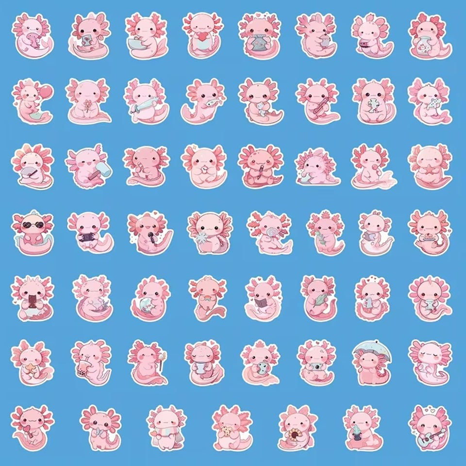 Lot de 2 Planches Stickers Axolotl – Image 3
