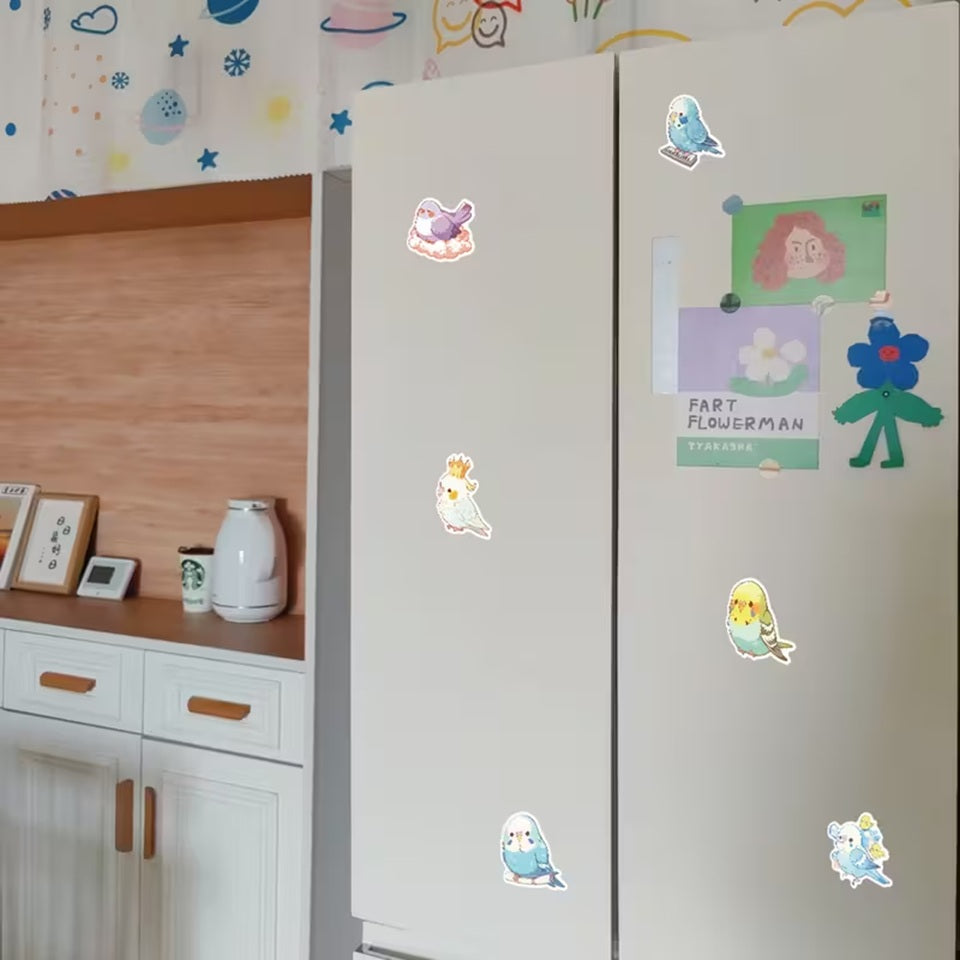 Lot de 2 Planches de Stickers Perruches et Perroquets – Image 3