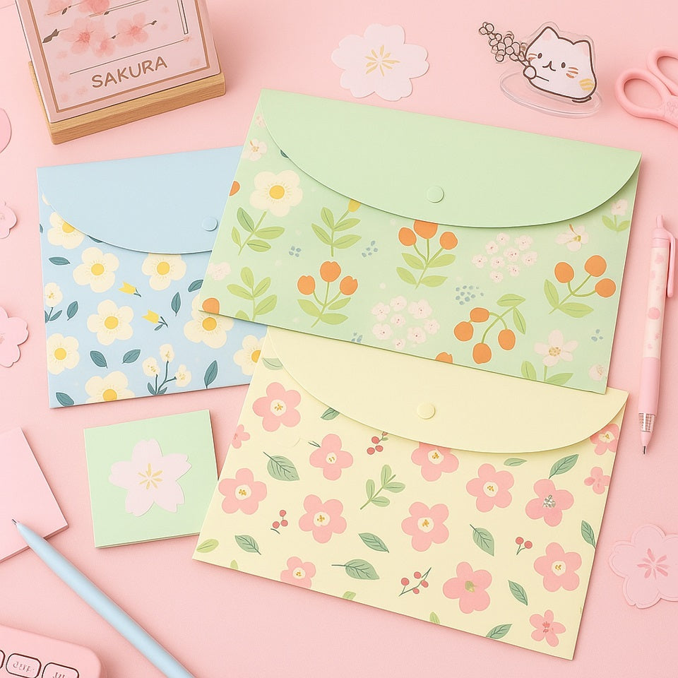 Pochette en Plastique à Motif Floral – Image 2