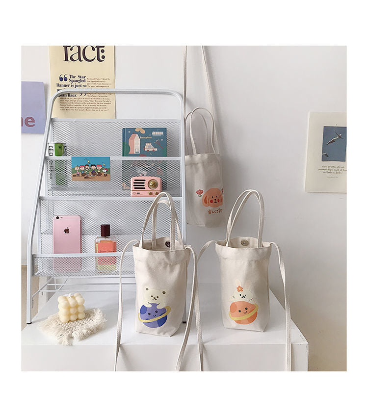 Mini Sac à Bandoulière en Toile Écru Imprimé Agneau – Image 23