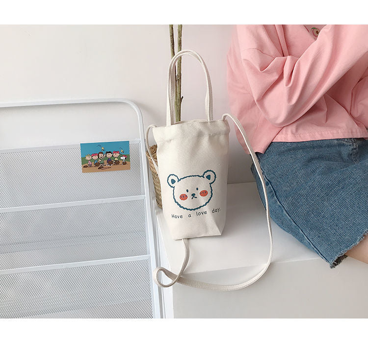Mini Sac à Bandoulière en Toile Écru Imprimé Agneau – Image 25