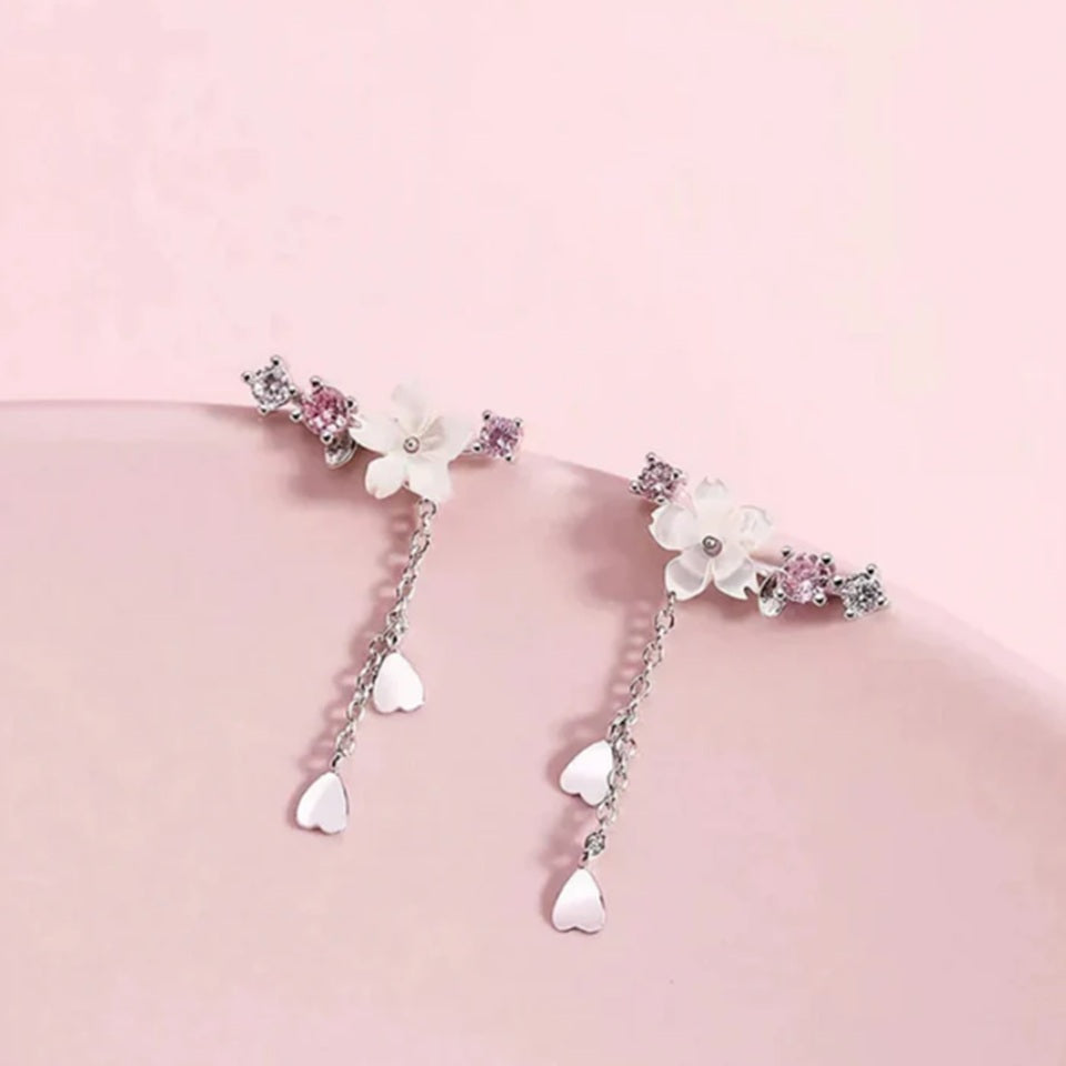 Boucles d'Oreilles Fleurs de Sakura – Image 2