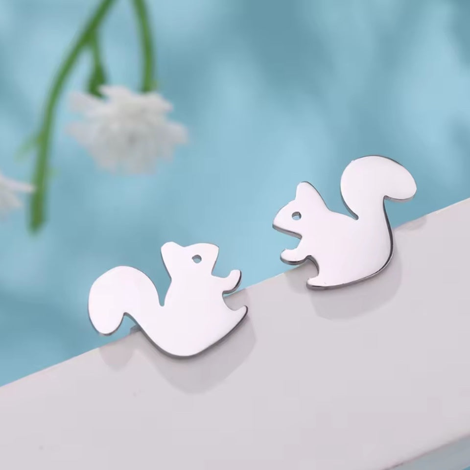 Boucles d'Oreilles Écureuil Mignon – Image 2