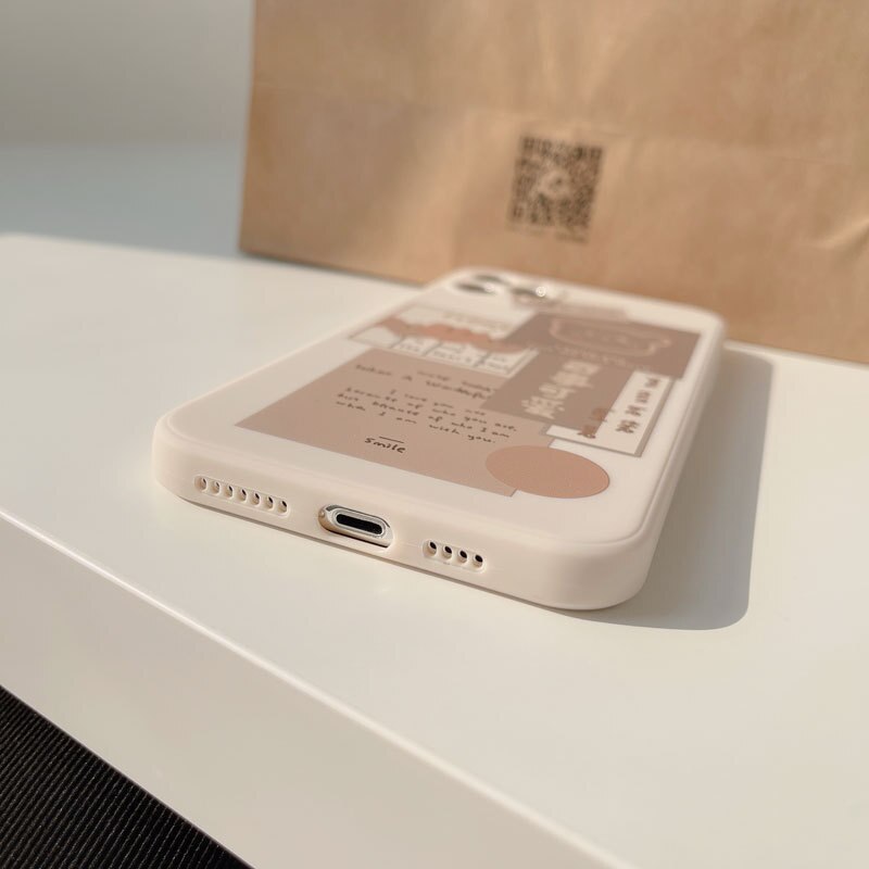 Coque de Téléphone Beige Esthétique Ours Collage – Image 15