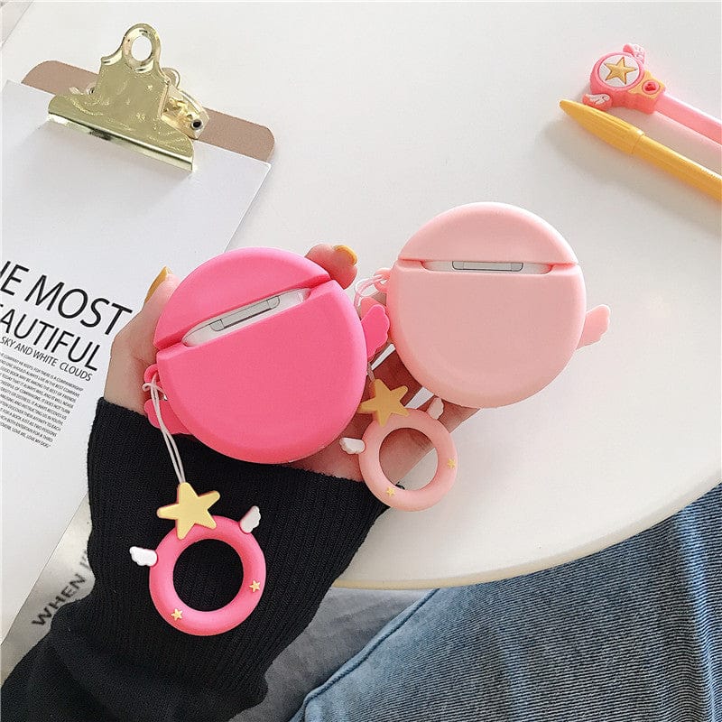 Coque AirPods en Silicone Rose à Étoile et Ailes – Image 3