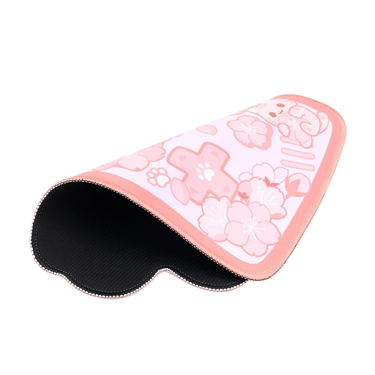 Tapis de Souris Rose Nuage Chats Kawaii et Sakura – Image 4
