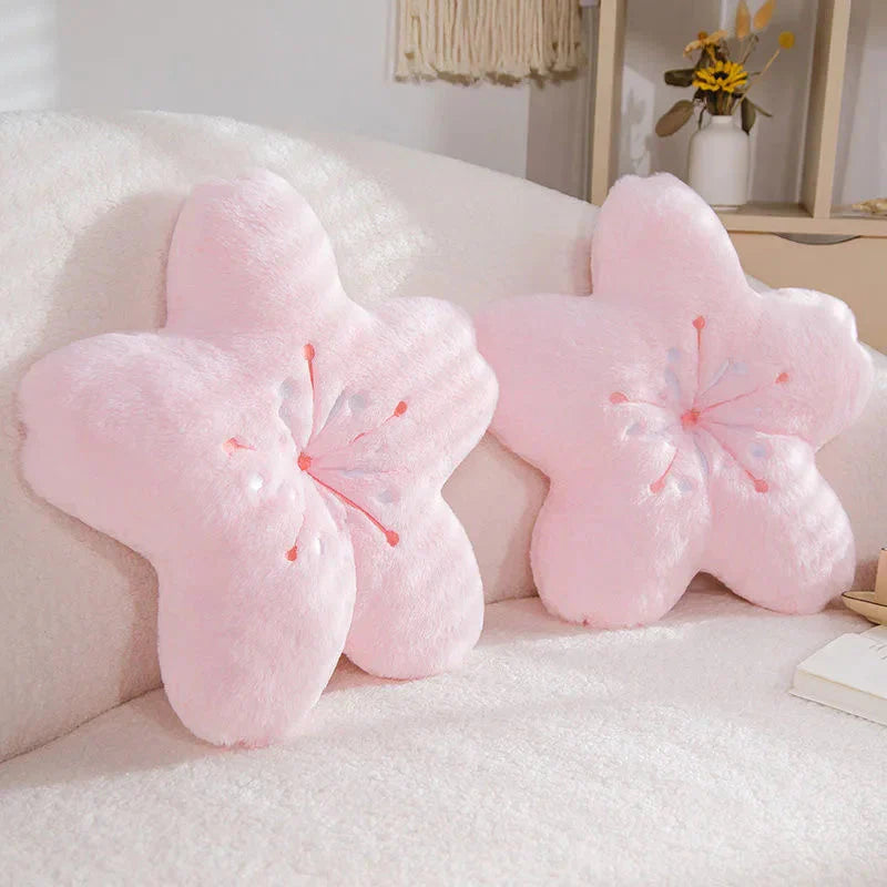 Coussin en Peluche Sakura Rose Pâle – Image 9