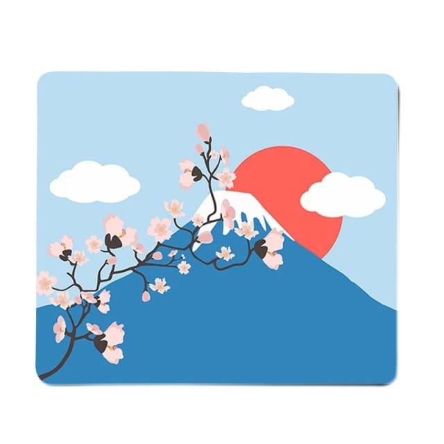 Tapis de bureau Sakura Montagne - Câlin Kawaii