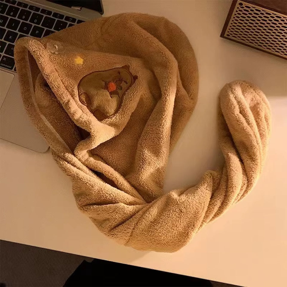 Serviette en Microfibre pour Cheveux Capybara – Image 2