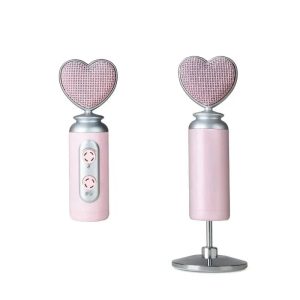 Microphone de Karaoké Rose en Cœur