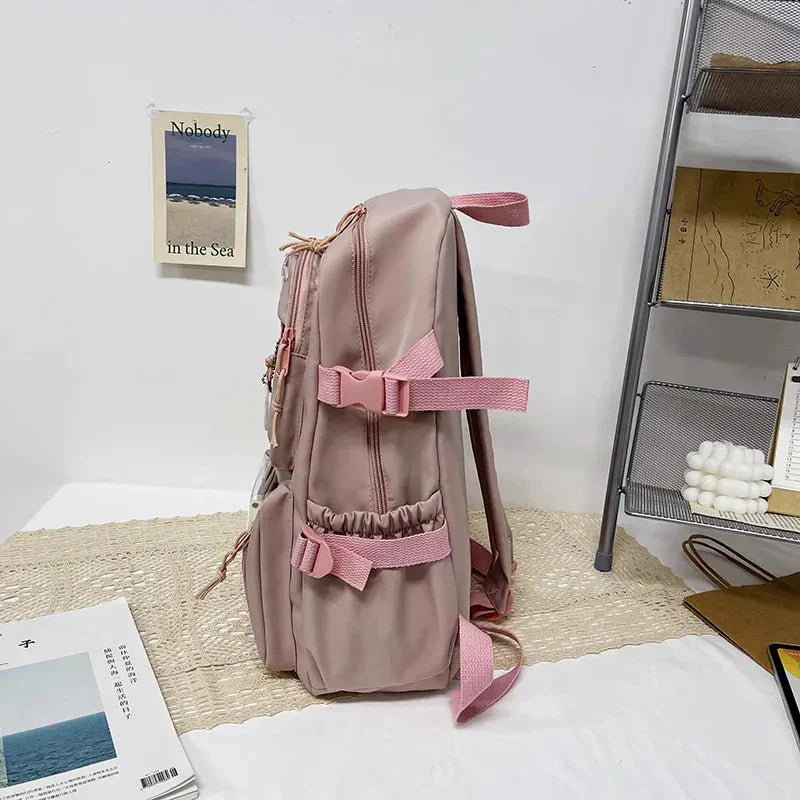 Sac à Dos Kawaii Vert Sauge Clair avec Poches Vitrines – Image 36