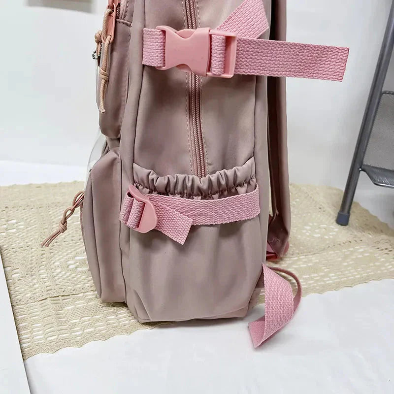 Sac à Dos Kawaii Vert Sauge Clair avec Poches Vitrines – Image 45