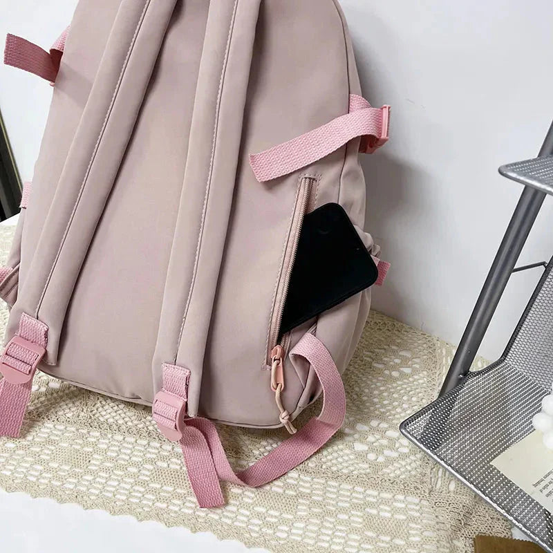Sac à Dos Kawaii Vert Sauge Clair avec Poches Vitrines – Image 48