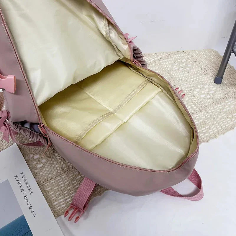 Sac à Dos Kawaii Vert Sauge Clair avec Poches Vitrines – Image 49