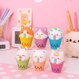 Squishy Bubble Tea aux Animaux Mignons