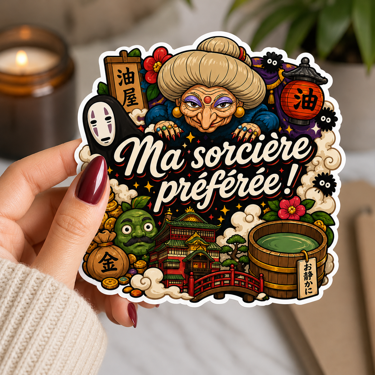 Autocollant Le Voyage de Chihiro Yubaba et Sans-Visage – Image 2
