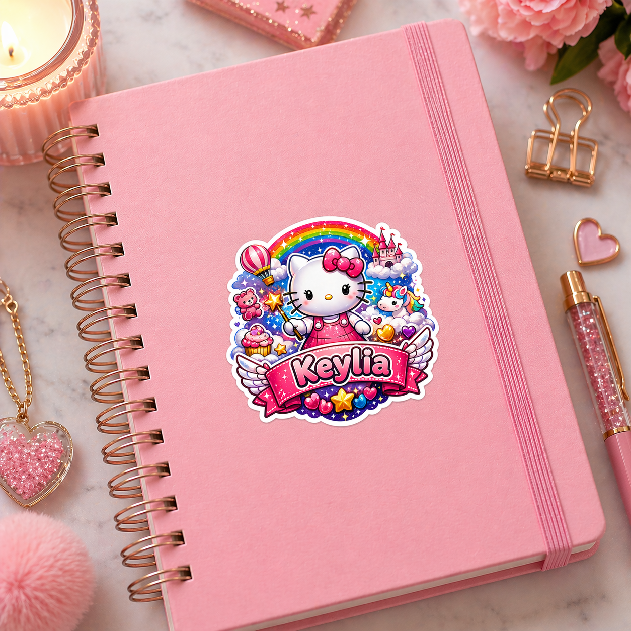 Autocollant Hello Kitty Magique Personnalisable – Image 4