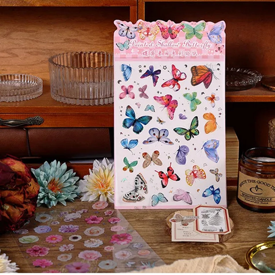 Planches de Stickers Papillons et Fleurs (Lot de 2) – Image 5