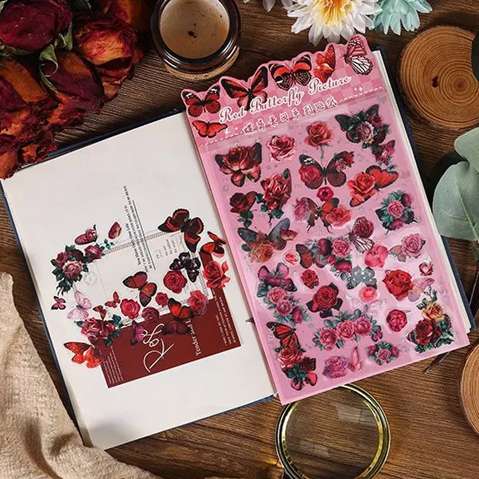 Planches de Stickers Papillons et Fleurs (Lot de 2) – Image 4