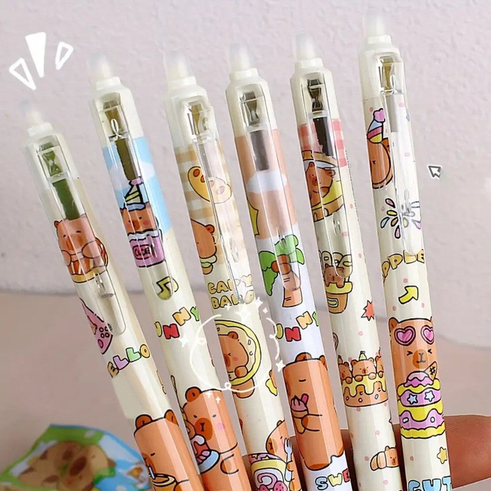 Stylo Gel Effaçable Capybara Gourmand – Image 3