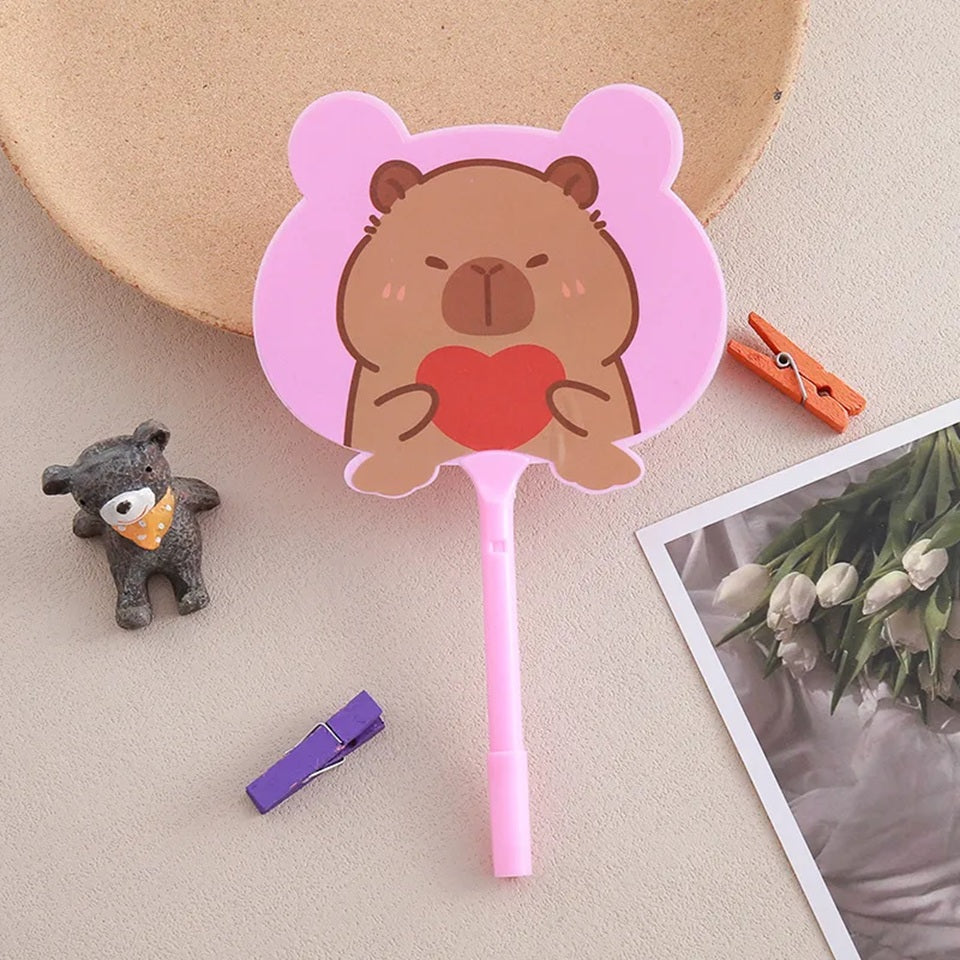 Stylo Capybara kawaii en Éventail Japonais – Image 5