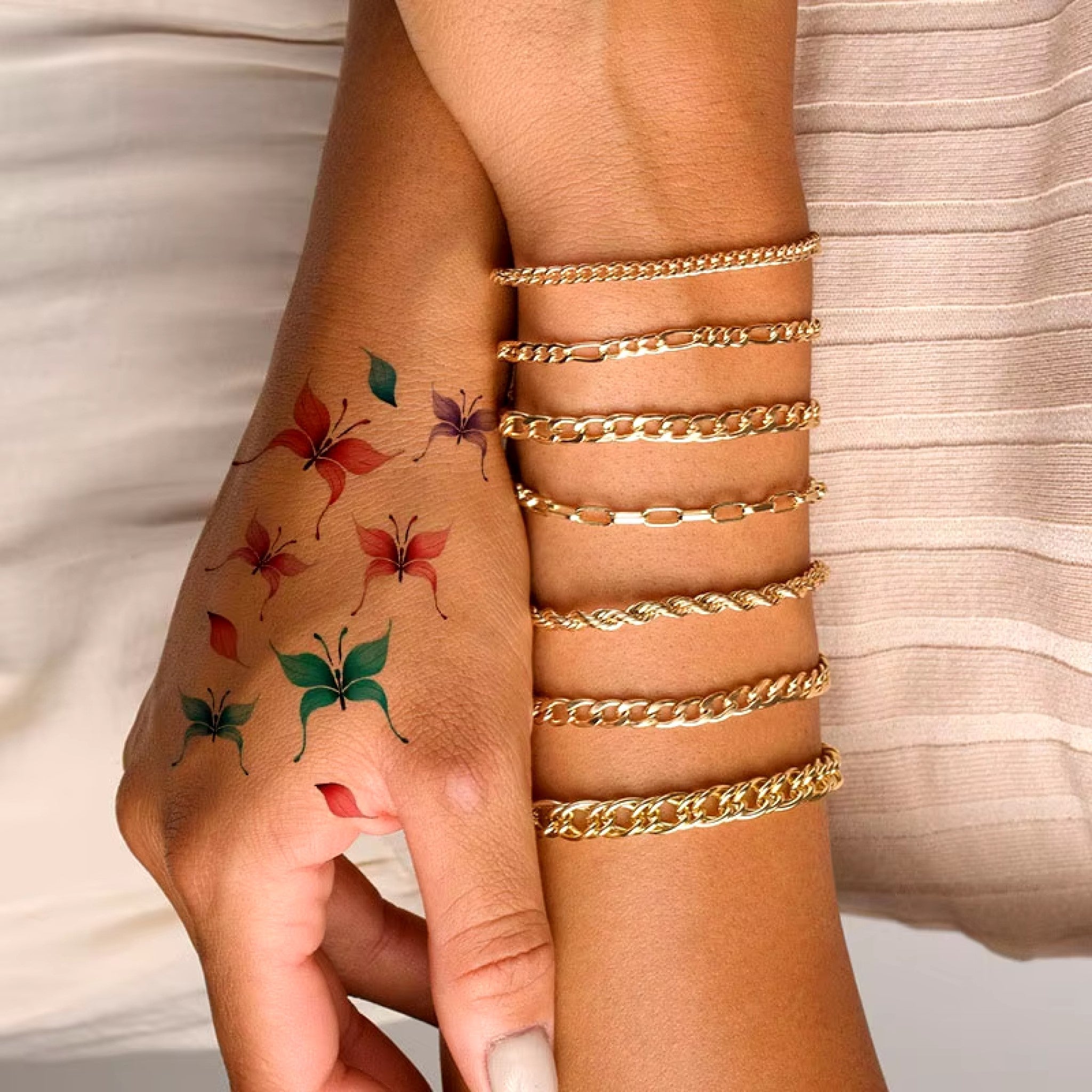 Tatouage éphémère Papillons délicats. – Image 2